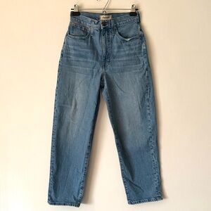 Madewell W25 Distressed Light Blue Wash Balloon Jean